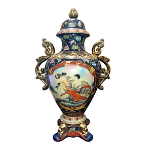 Vintage Japanese Vase With Clestial Hand Painted Angels On the Front and Back - Picture 1 of 5