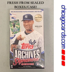 2017 Topps Archives Signature Postseason BOX 1 Encased AUTO Look4 Jeter Aaron ++ - Picture 1 of 12