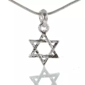 Mini Collar Colgante Estrella de David Protección Karma Judío Amuleto Adorno - Imagen 1 de 6