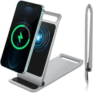 Foldable Charging Station,Magnetic Wireless Charger Stand for iPhone 12/13 - Photo 1 sur 7
