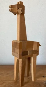 Yamanaka Kumiki Puzzle Wooden Puzzle Giraffe Discontinued Tradition Vintage - Picture 1 of 4