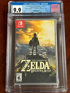 2018 Switch THE LEGEND of ZELDA BREATH THE WILD CGC Graded 9.9 A++ Y-Fold Seal - Picture 1 of 5