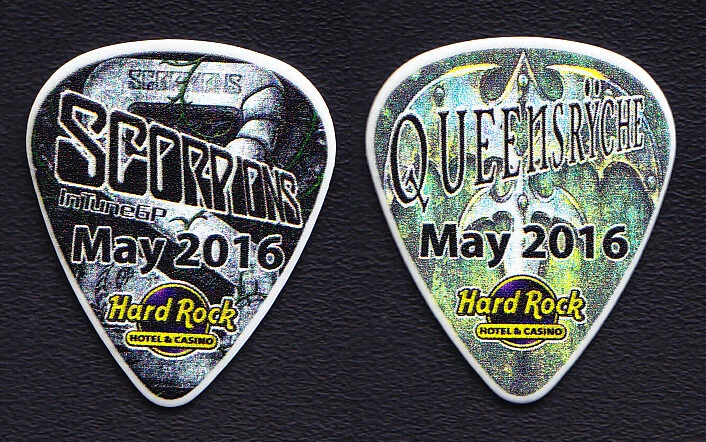 Scorpions Queensryche May 2016 Hard Rock Guitar Pick 2016 50th Anniversary Tour - Image 1 of 1