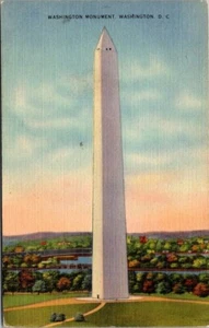 Postal de lino vintage Monumento a Washington DC 1944 B36 - Imagen 1 de 2