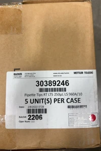 RAININ Pipette Tips, RT, LTS, 250 uL, 960A/10, 30389246, 5 Units/Case - Picture 1 of 2
