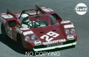 ABARTH 2000S GULF RACING PAL JOE BECCHETTI MONZA 1000KM 1971 SLIDE 35MM - Picture 1 of 2