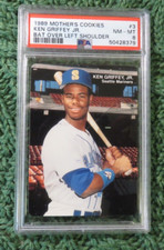 1989 MOTHER'S COOKIES BASEBALL KEN GRIFFEY JR ROOKIE #3 MARINERS PSA 8