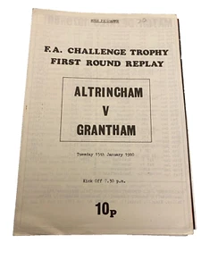 ALTRINCHAM V GRANTHAM - FA TROPHY 1ST RD - 15/1/1980 - Picture 1 of 1