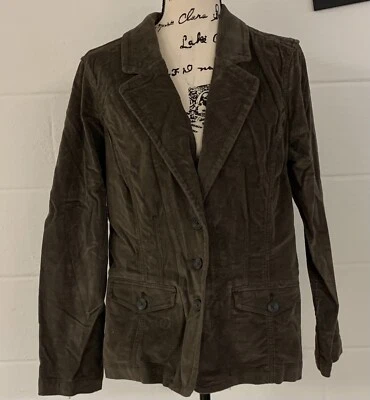 Chaqueta blazer de pana para mujer Sonoma bolsillos ~ L Foto 1 de 2