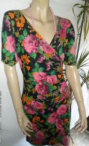 Abito/Dress E. UNGARO ORIGINALE VINTAGE anni '80 100%cotone tg L fantasia fiori - Foto 1 di 12
