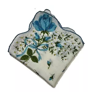 Etwas Blau Rose Brautjungfer Hochzeit Taschentuch Garten Cottagecore Oma - Bild 1 von 3