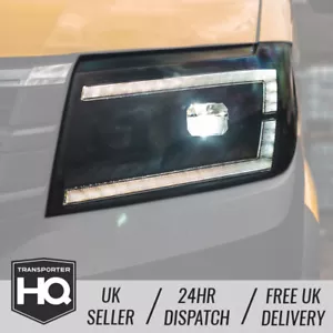 VW Crafter / MAN TGE LED DRL Headlights - Black (2017-on) - Picture 1 of 6