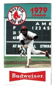 BOSTON RED SOX ~ 1979 Horarios de bolsillo con Dennis Eckersley ~ ENVÍO GRATUITO - Imagen 1 de 1