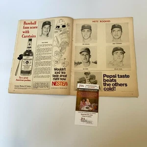 Nolan Ryan Rookie Signed Vintage 1968 New York Mets Program With JSA COA - Picture 1 of 9