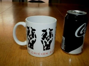Chick-Fil-A Restaurant - " EAT CHICKEN " - BLACK & WHITE COW, Ceramic Coffee Cup - Picture 1 of 9