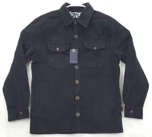 NEW Stone Rose Shirt Mens Medium Blue Corduroy Stretch Long Sleeve Button-Up - Picture 1 of 13