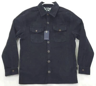 NEW Stone Rose Shirt Mens Medium Blue Corduroy Stretch Long Sleeve Button-Up - Image 1 of 4