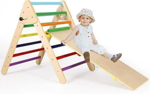 Kletterdreieck mit Rutsche Montessori Faltbarer Klettern Tragkraft von 80kg - Bild 1 von 7