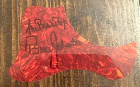 BRUCE JOHNSTON AUTOGRAPHED TORTOISE SHELL PICK GUARD W/COA THE BEACH BOYS Cover