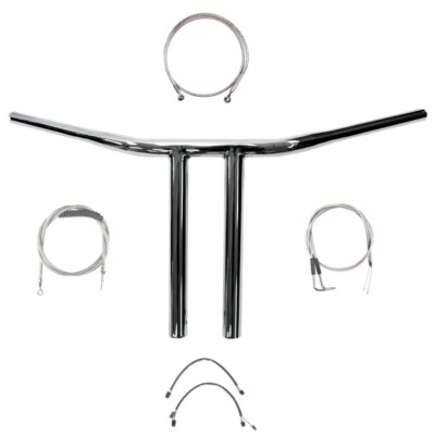 1 1/4" Chrome 12" Chopper T Handlebar Kit 2011-2015 Harley Softail No ABS - Image 1 of 2