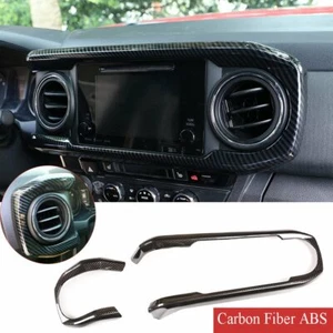 Carbon Fiber ABS Center Control Dashboard Cover Kit For Toy@ta Tacoma 2016-2020 - Picture 1 of 12