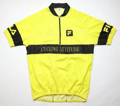 CAMISETA DE CICLISMO FILA CYCLING ACTITUDE VINTAGE 1/3 CREMALLERA TOP AMARILLO ADULTO HOMBRE XL Foto 1 de 4