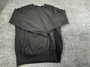 Peter Millar Herren Pullover Medium Schwarz Krone Kaschmir Strick V-Ausschnitt Pulli - Bild 1 von 10
