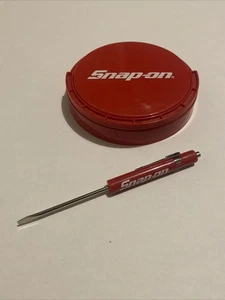 Snap On Tools rot Mini flach Taschenschraubendreher mit Clip und magnetischem Ende neu - Bild 1 von 8