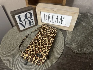 Borsa da viaggio LUG Sleeper stampa ghepardo logo trapuntato zip intorno pennello trucco nuova senza etichette - Foto 1 di 17