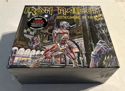 *SEALED* IRON MAIDEN -SOMEWHERE IN TIME-2015 CD BOX SET W/EDDIE FIGURINE & PATCH - Image 1 of 4
