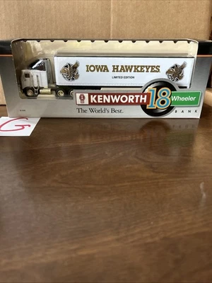 Iowa Hawkeye 1/64 18 Wheeler Die Cast Metal Bank W/ Key Operated Lock - Image 1 of 4