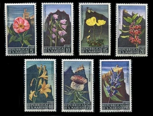 San Marino: 1967 Flowers of Mount Titano (654-660) MNH - Picture 1 of 1