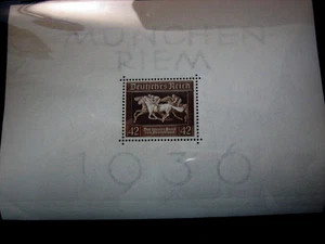 Germany. Souvenir Sheet 1936 Sc#B90: Mi#621 in MNH OG condition.CV 50$(3) - Picture 1 of 3