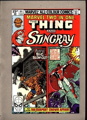 MARVEL TWO-IN-ONE #64_JUNE 1980_NEAR MINT_THING_STINGRAY_BRONZE AGE_UK! - image 1 of 2