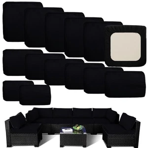 Outdoor Cushion Covers Replacement 14 Pcs Patio Cushion Covers fit for 7Piece... - Picture 1 of 8