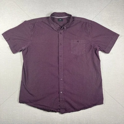 Obey Worldwide Men’s Maroon Button-Down Shirt Size 2XL Floral Patterned - Image 1 of 4