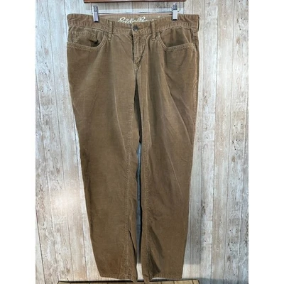 Eddie Bauer Women Relaxed Boyfriend Corduroy Pants Size 12 Brown Cotton Blend - Image 1 of 4