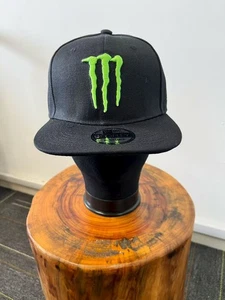 Sombrero de ala plana informal ajustable Monster Energy negro para hombre - Imagen 1 de 4