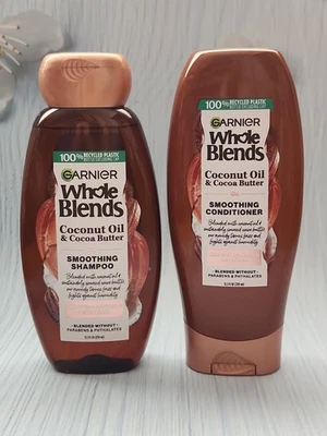 (Set of 2)Garnier Whole Blends Coconut Oil & Cocoa Butter Shampoo & Conditioner  - Image 1 of 2