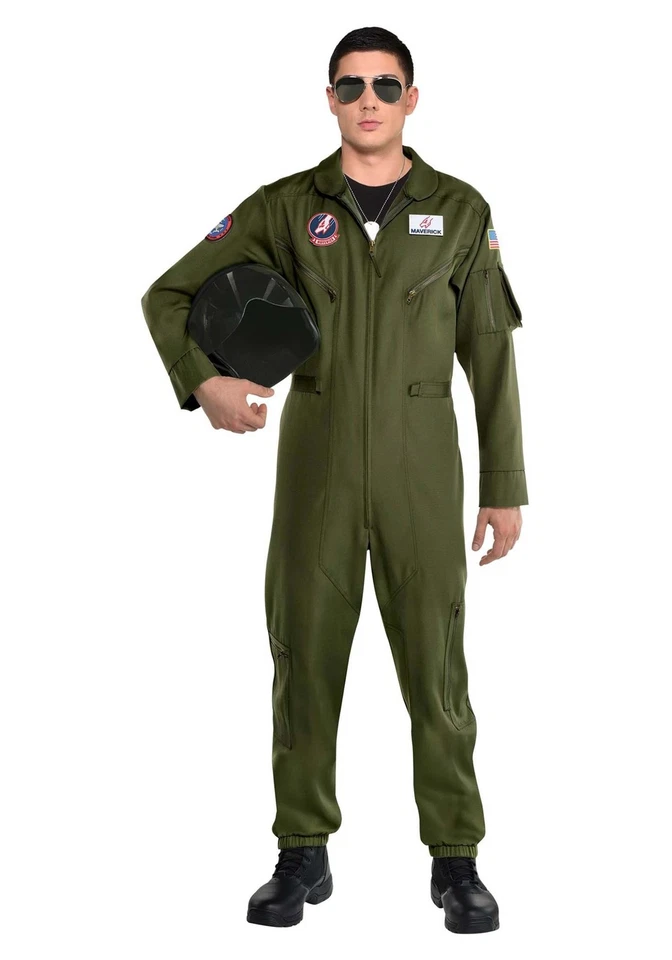 Disfraz de uniforme de vuelo de película Top Gun para hombre Foto 1 de 1