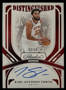 Karl-Anthony Towns 24-25 Panini Flawless Distinguished Signatures Auto Ruby /15 - Bild 1 von 2