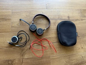 Jabra Evolve 40 Over The Ear Headset 03-02399 w/USB Controller, Bag Tested Works - Picture 1 of 11