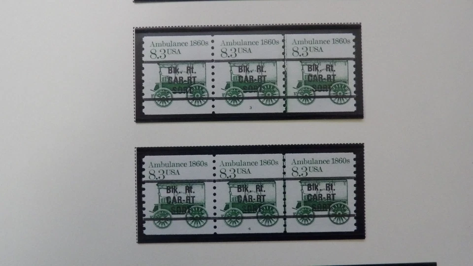 #2128a 8.3c Ambulance Bureau Precancel PNC3 #3  & 4 MNH OG VF - Image 1 of 1