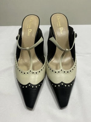 Christian Louboutin Womens Colorblock Spectadior Mules Size 8 T-Strap High Heel - Image 1 of 4