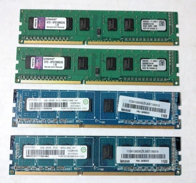 Kingston Lenovo DDR3 Memory 8GB 2GBx4 PC3-10600 1333mhz KTD-XPS730BS/2G RMR1870 - Image 1 of 4