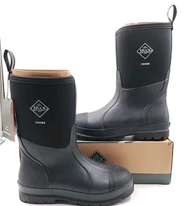 MUCK Stivali da uomo Chore Mid Outdoor/Rain - Nero, CHM000A - Taglia US 9 M (L2-A7) - Foto 1 di 17