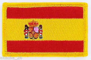 PATCH AUFNÄHER STICKEREI FLAGGE SPANIEN ABZEICHEN THERMOAUFKLEBER NEU FLAG PATCHE - Bild 1 von 1