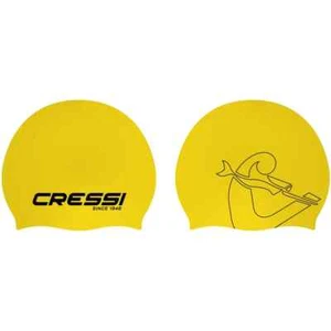 CUFFIA CRESSI SWIM CAP EDDIE ADULTO nuoto piscina 100% SILICONE GIALLO LARGE - Foto 1 di 1