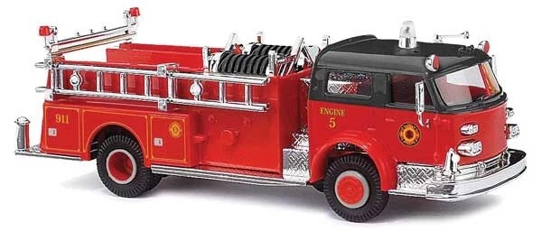 Busch # 46018  1968 American LaFrance Closed-Cab Pumper Assembled  HO Scale MIB - Image 1 of 1