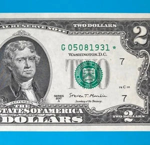 May 8, 1931 / 5 August 1931 (G 05081931 *) BIRTHDAY Note $2 Two Dollar Bill *UNC - Picture 1 of 4
